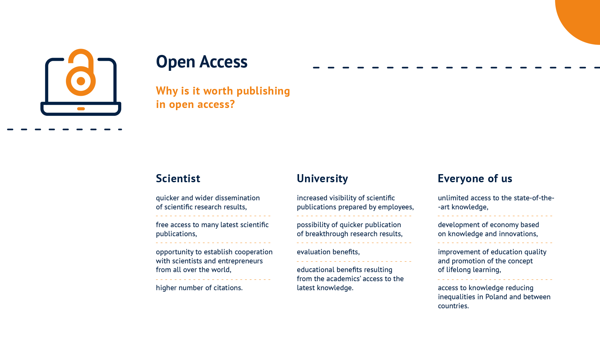 A graphic: Why is it worth publishing in open access – available in PDF format