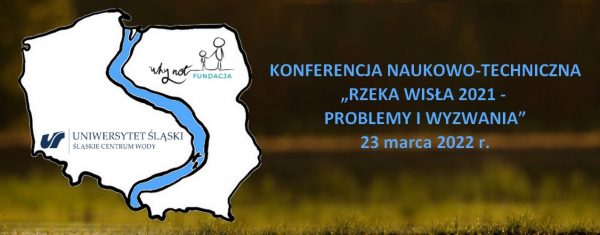 grafika promująca konferencję „Rzeka Wisła 2021. Problemy i wyzwania”