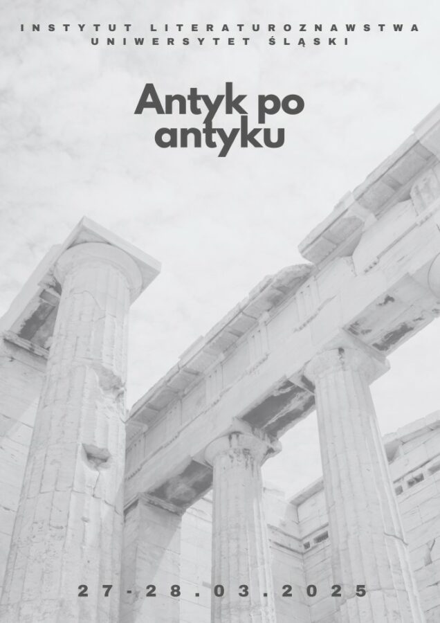 plakat promujący konferencję „Antyk po antyku”