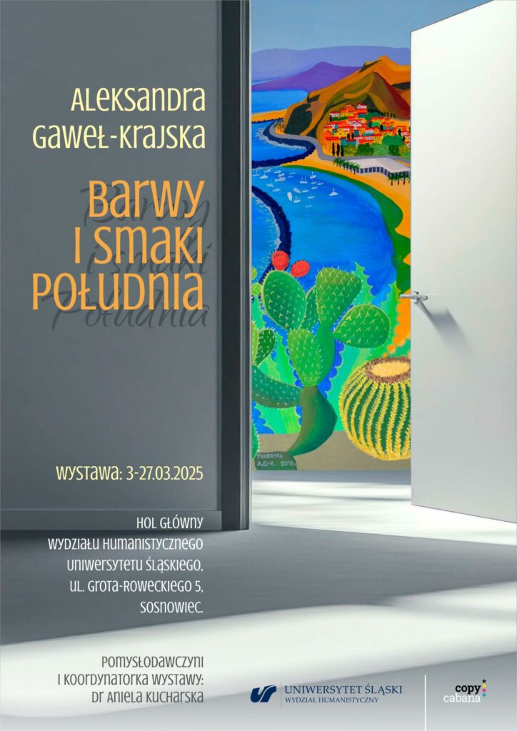 plakat promujący wystawę „Barwy i smaki południa”