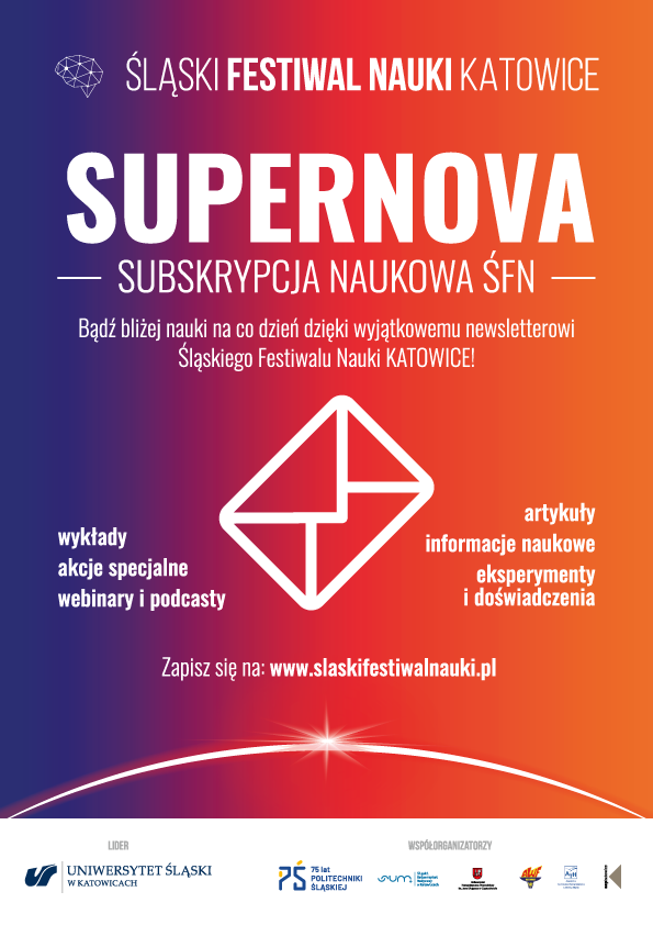 plakat: "Supernova" – subskrypcja naukowa ŚFN