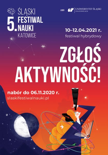 plakat promujący Śląski Festiwal Nauki
