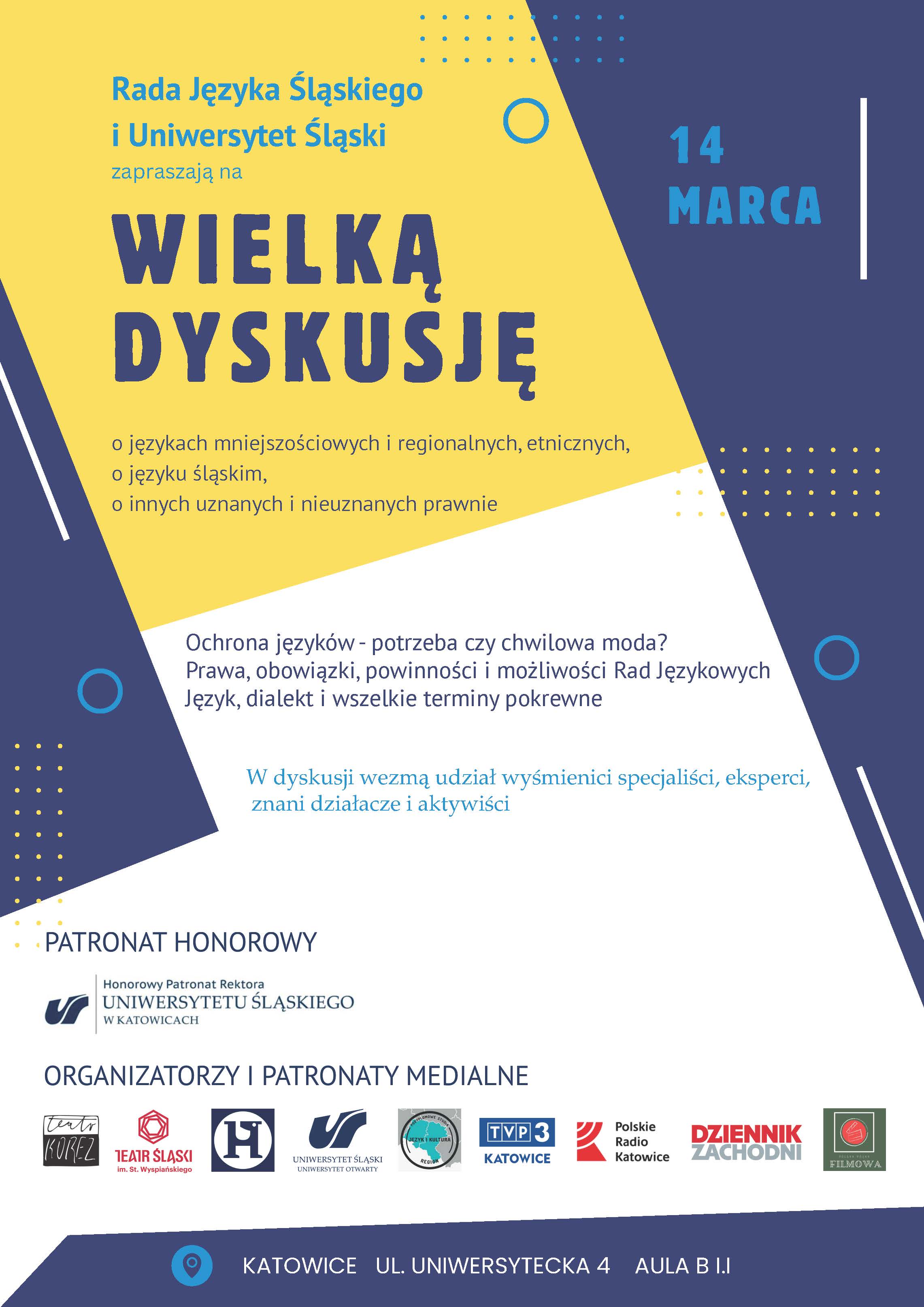 plakat promujący dzień debat, szczegółowe informacje dostępne w notce