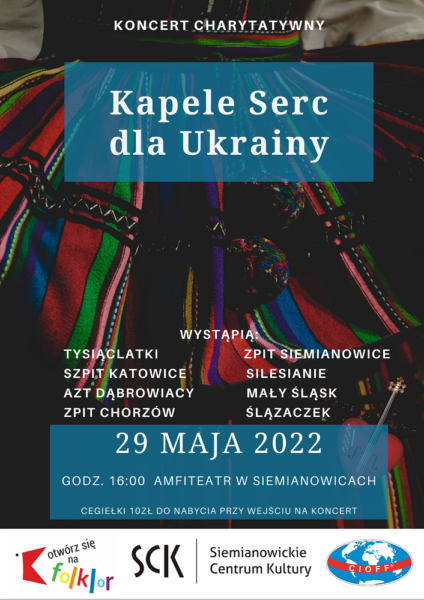 plakat promujący koncert „Kapele Serc dla Ukrainy”