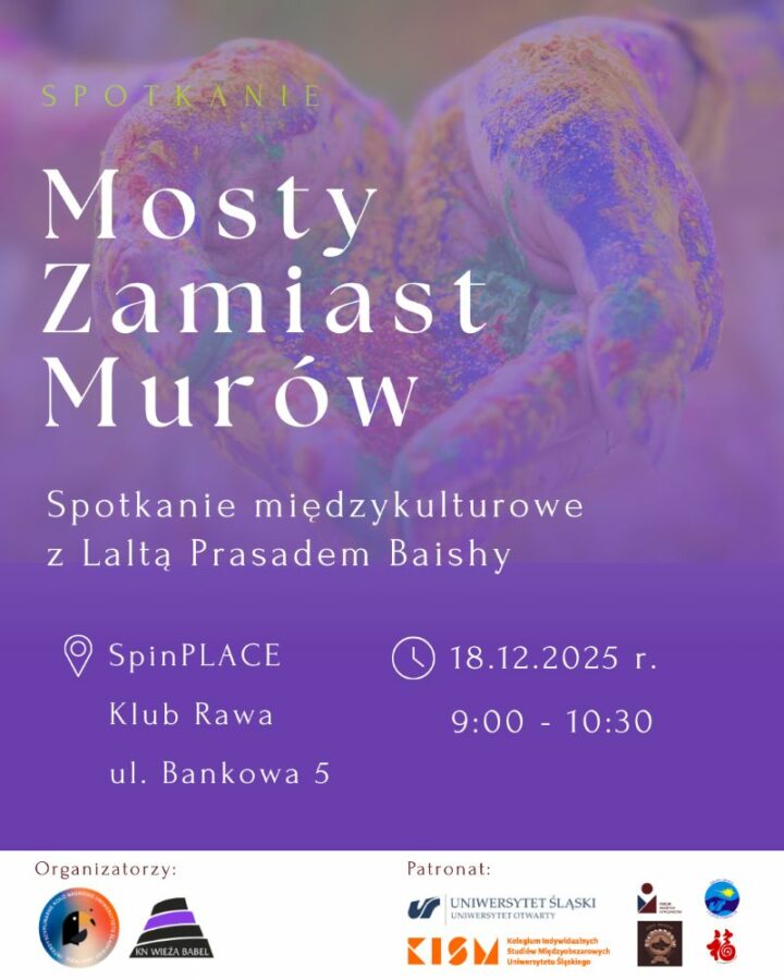 plakat promujący spotkanie w ramach cyklu Mosty zamiast Murów