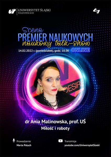 plakat promujący spotkanie z dr Anną Malinowską