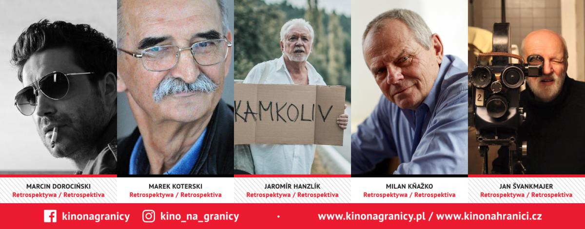 Na zdjeciach portretowych: Marcin Dorociński, Marek Koterski, Jaromír Hanzlík, Milan Kňažko, Jan Švankmajer