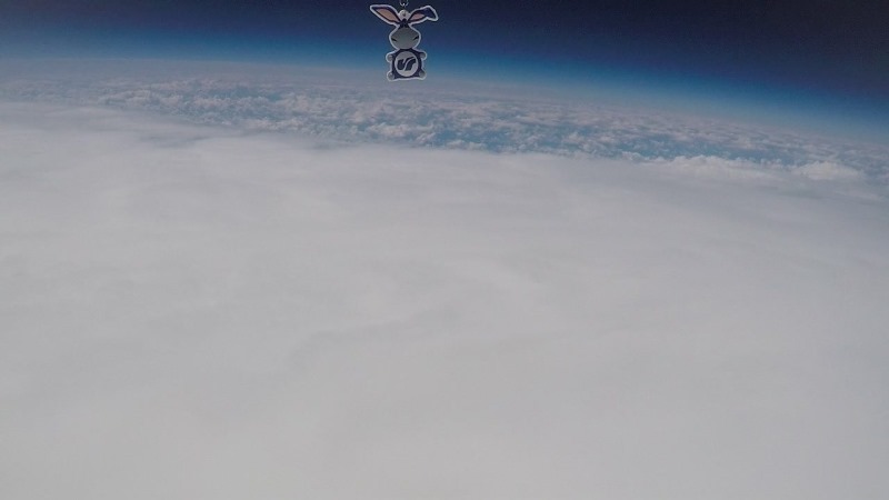 widok z lotu balonem, którym leciał USiołek