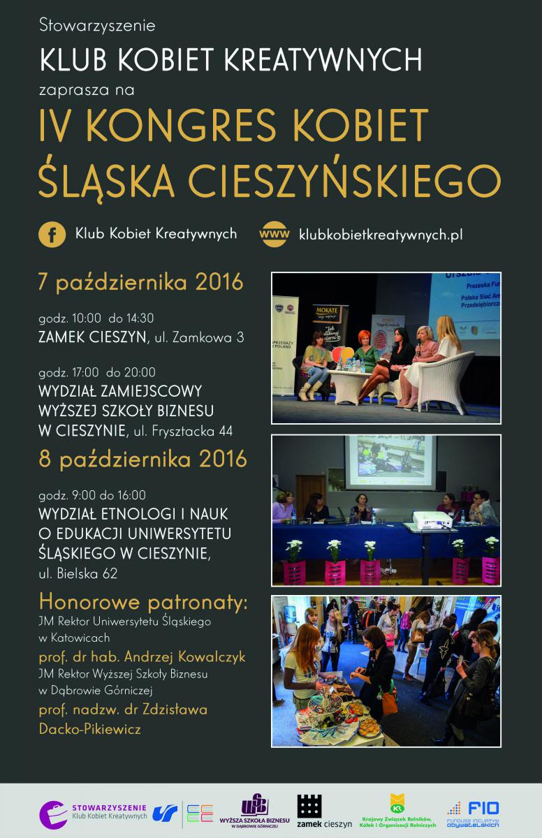 Plakat dotyczący Kongresu Kobiet Śląska Cieszyńskiego 