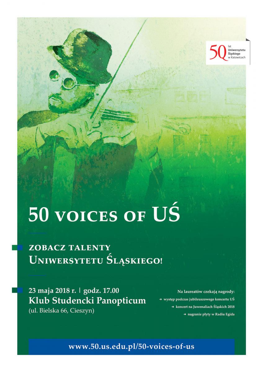 Plakat promujący koncert w Cieszynie 
