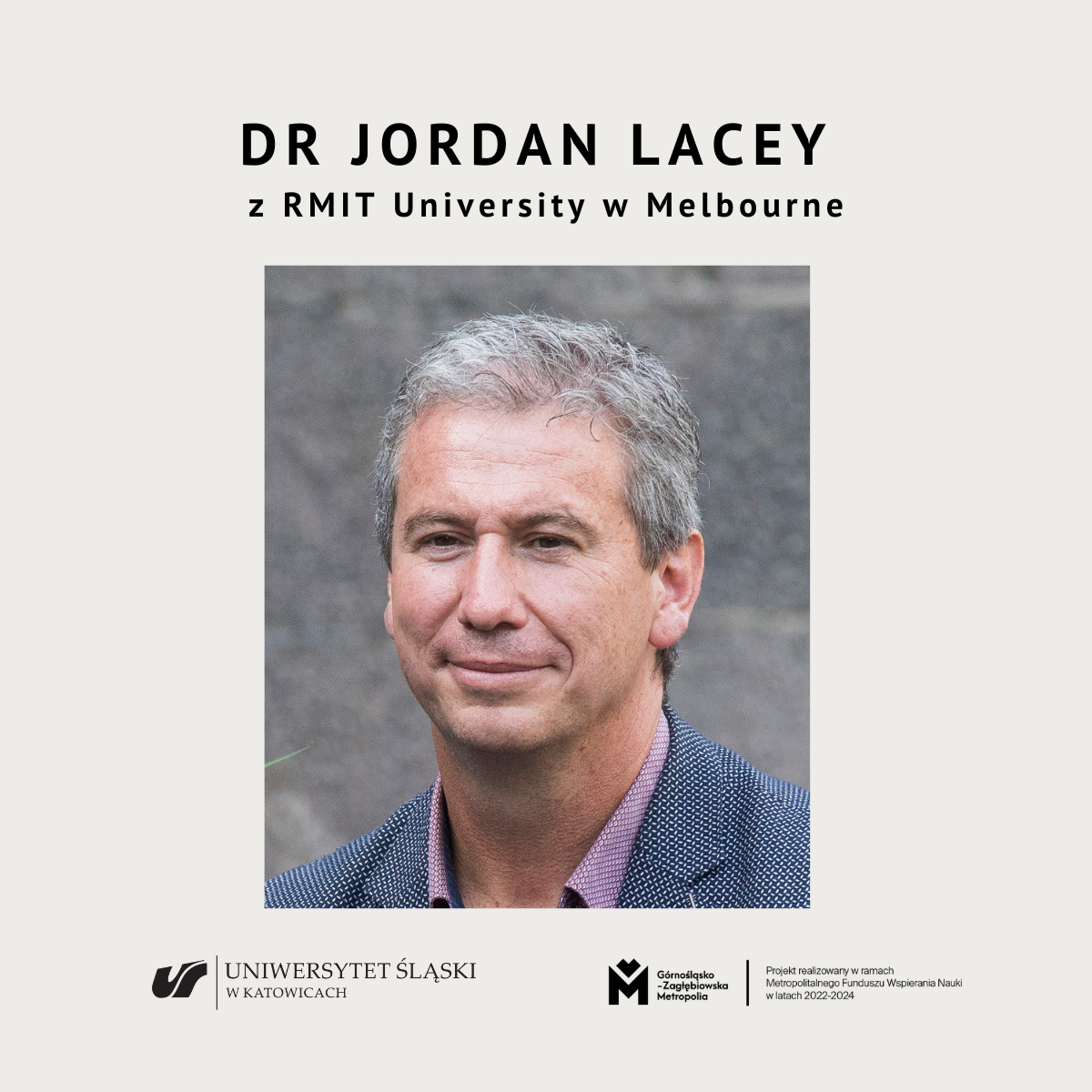 Dr Jordan Lacey z RMIT w Melbourne (Australia)