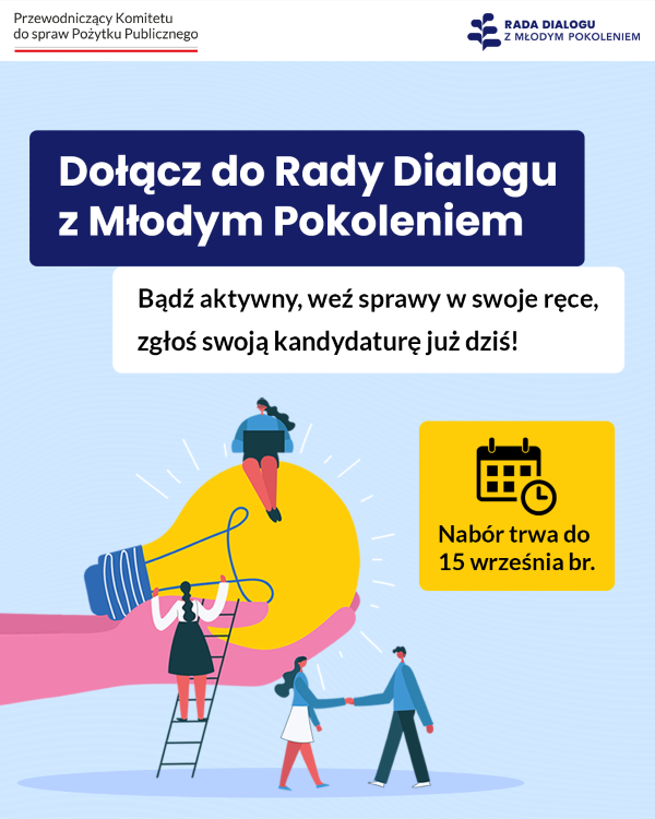 grafika dotycząca dołączenia do rady dialogu z młodym pokoleniem