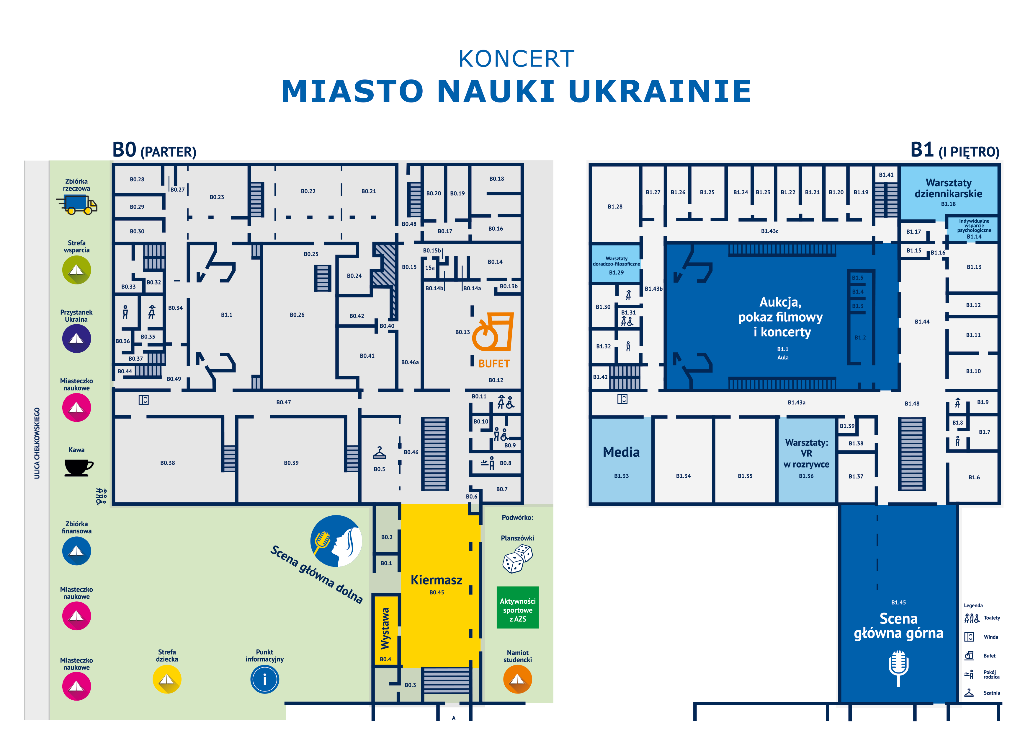 Mapa koncertu Miasto Nauki Ukrainie