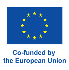 The flag of Europe, text: co-funded by the European Union