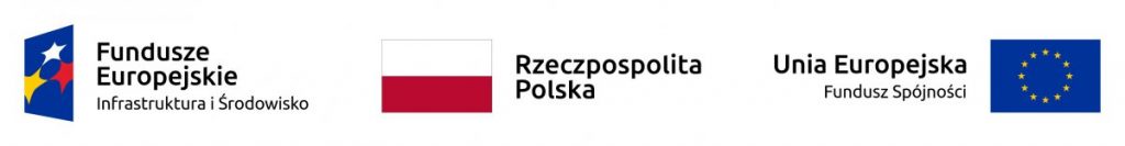 Logotypy: Fundusze Europejskie Infrastruktura i Środowisko, Rzeczpospolita Polska, Unia Europejska Fundusz Spójności