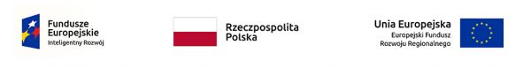 Logotypy: Fundusze Europejskie Inteligentny Rozwój, Rzeczpospolita Polska, Unia Europejska Europejski Fundusz Rozwoju Regionalnego