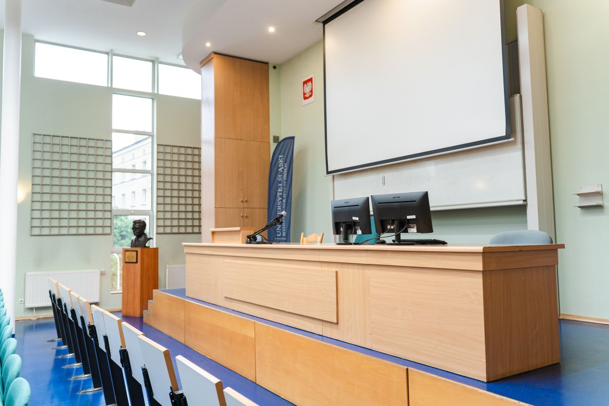 DSC02660 aula na Wydziale Nauk Społecznych (ul. Grażyńskiego, Katowice)