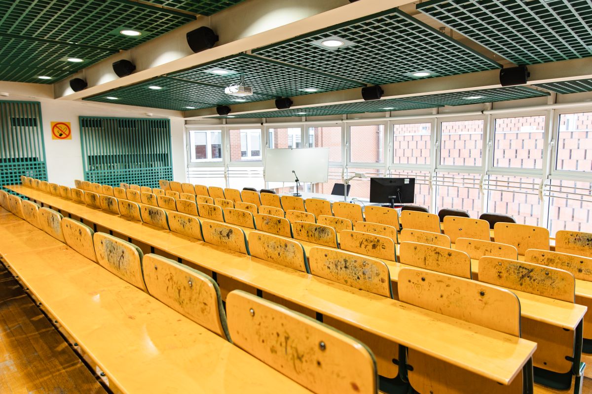 SU3A7959 sala audytoryjna na Wydziale Nauk Społecznych (ul. Bankowa 11, Katowice)