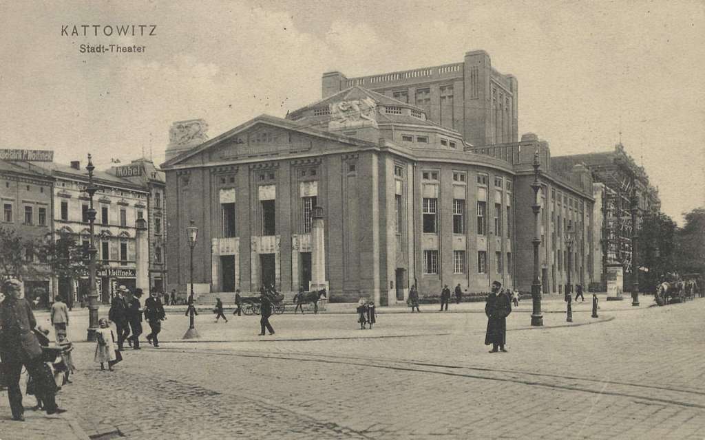  Katowice. Teatr Śląski (niem. Stadttheater), 1909