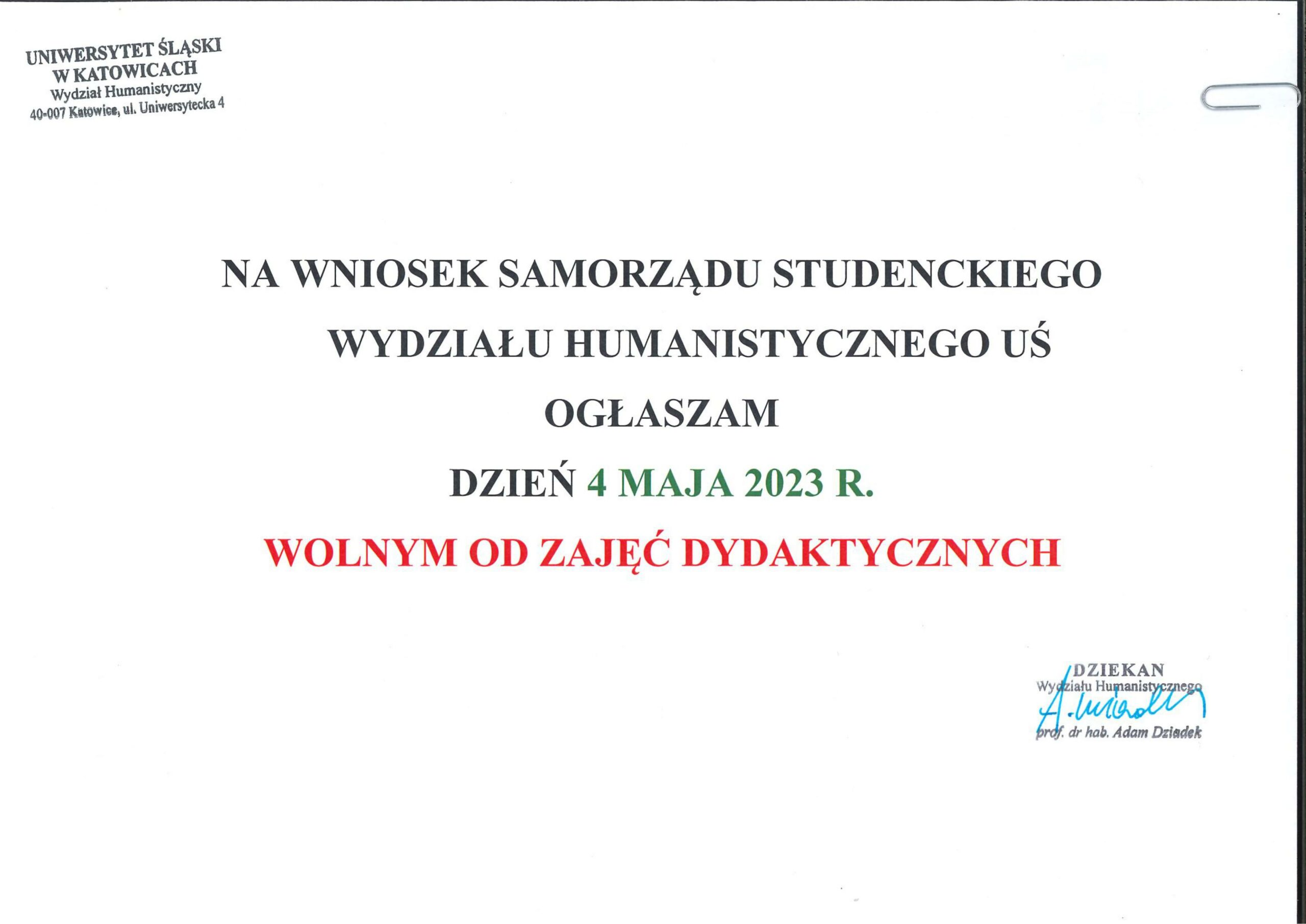 dzien dziekański 4.05.23