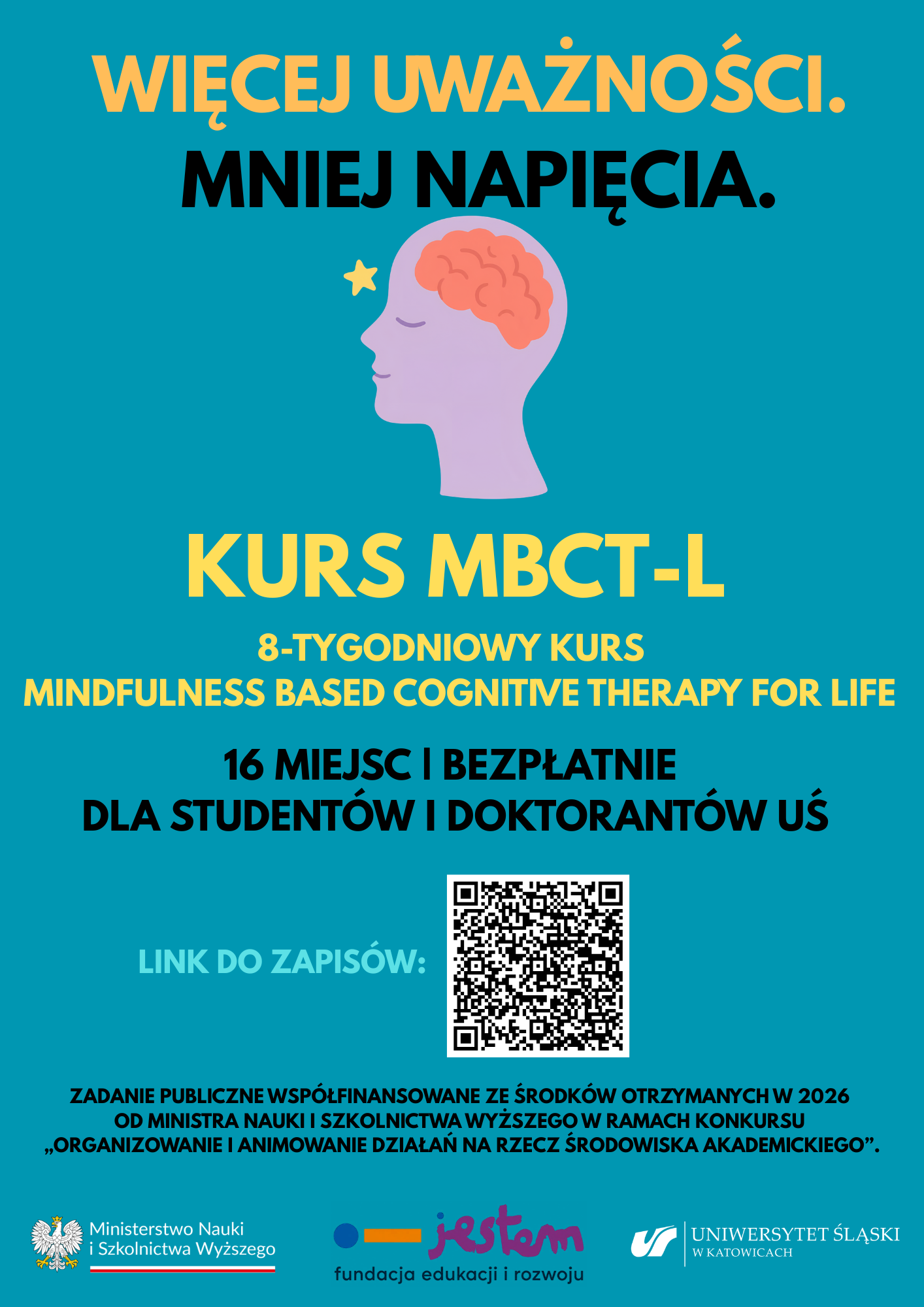 plakat z głową rysunkową