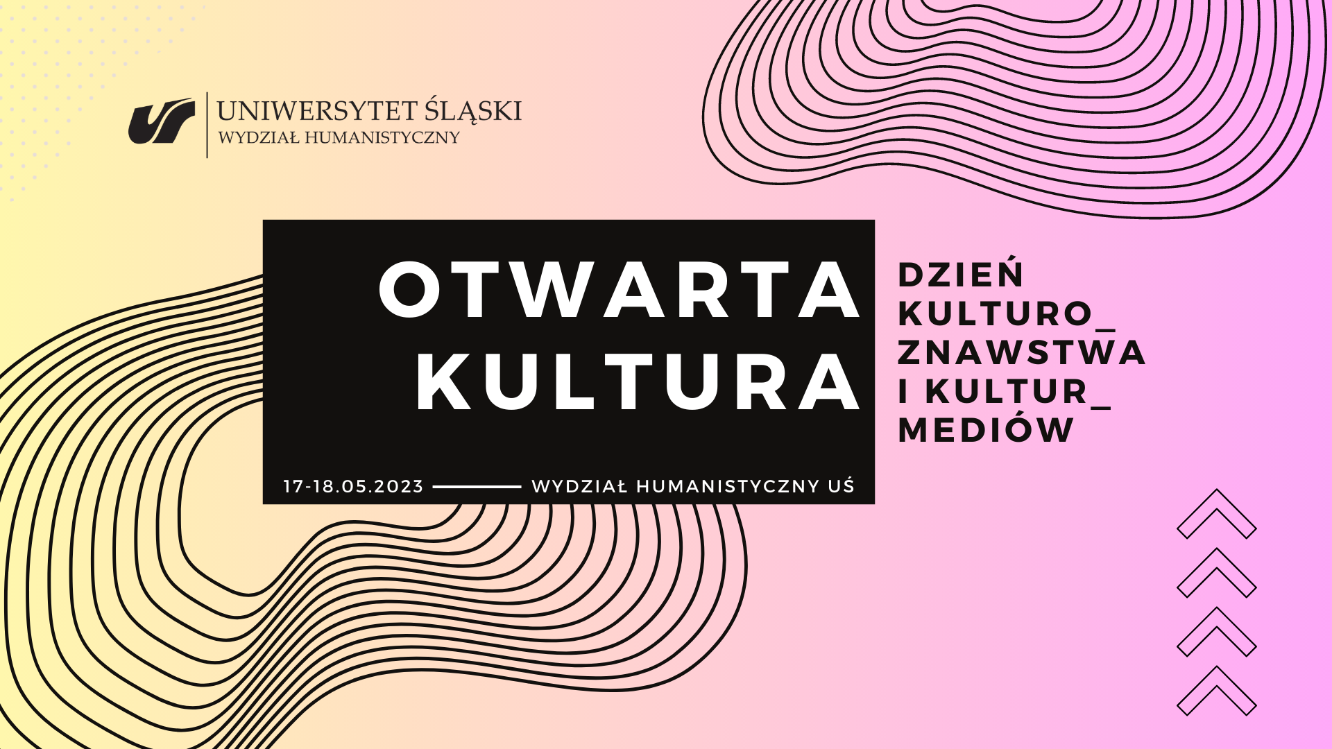 OTWARTA KULTURA - Dni Kulturoznawstwa i Kultur Mediów 17-18.05.2023 Wydział Humanistyczny UŚ