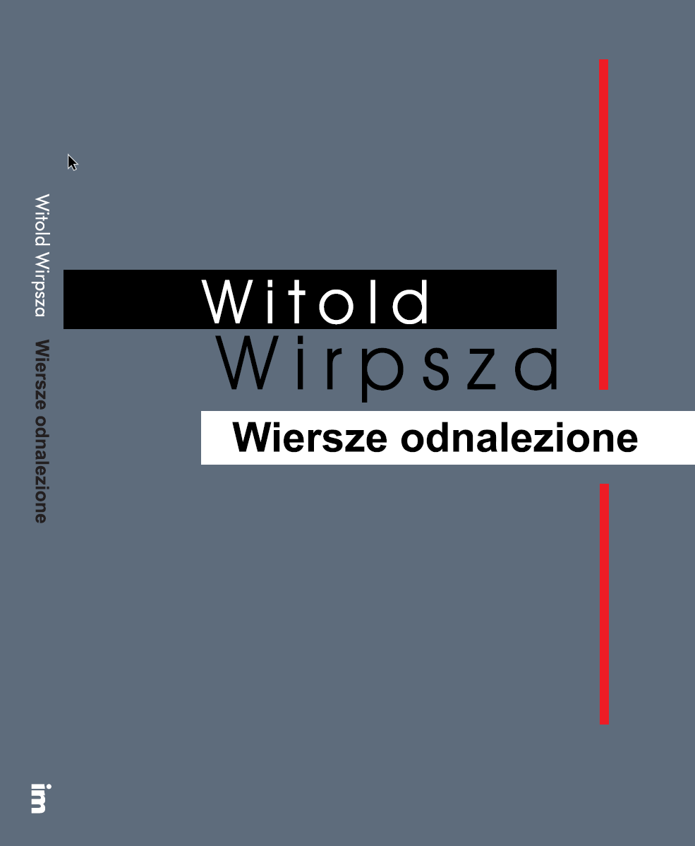 okładka książki "Witold Wirpsza Wiersze odnalezione"