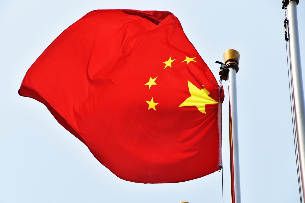 Flaga Chin na wietrze