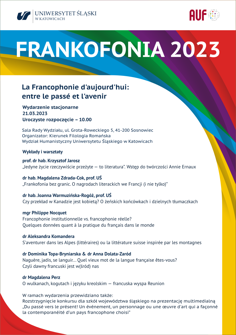 plakat dotyczący obchodów Święta Frankofonii 2023