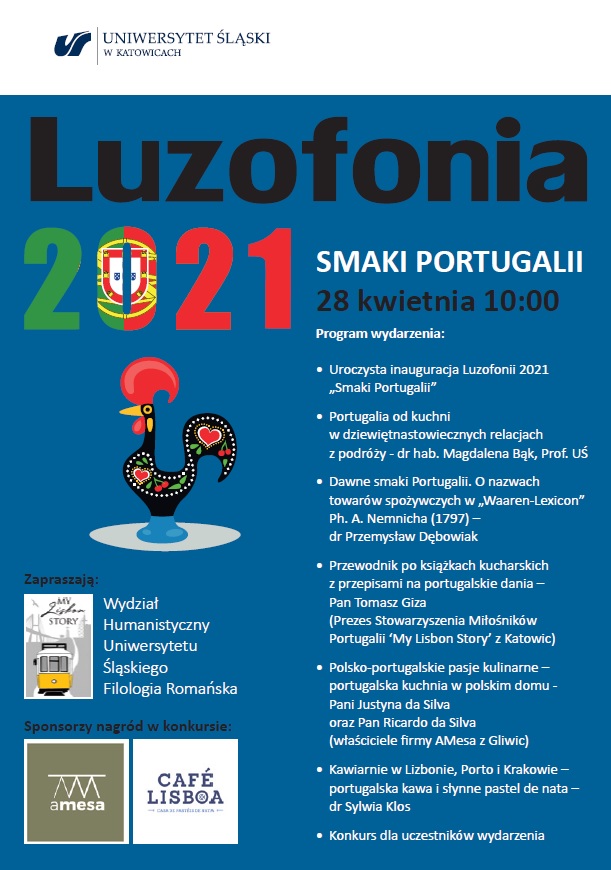 Plakat promujący wydarzenie "Luzofonia 2021. Smaki Portugalii"
