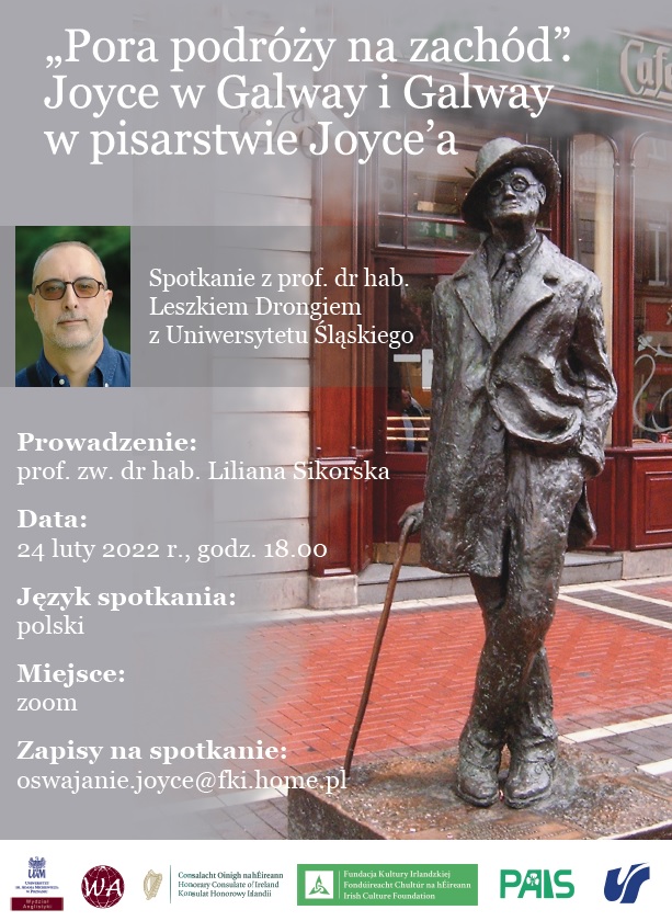 plakat informujący o wydarzeniu z cyklu Oswajanie Joyce'a