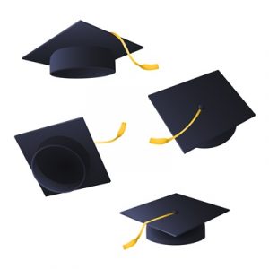 latające czapki absolwentów/Flying graduation caps
