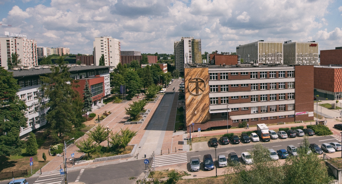 Ulica Bankowa z lotu ptaka