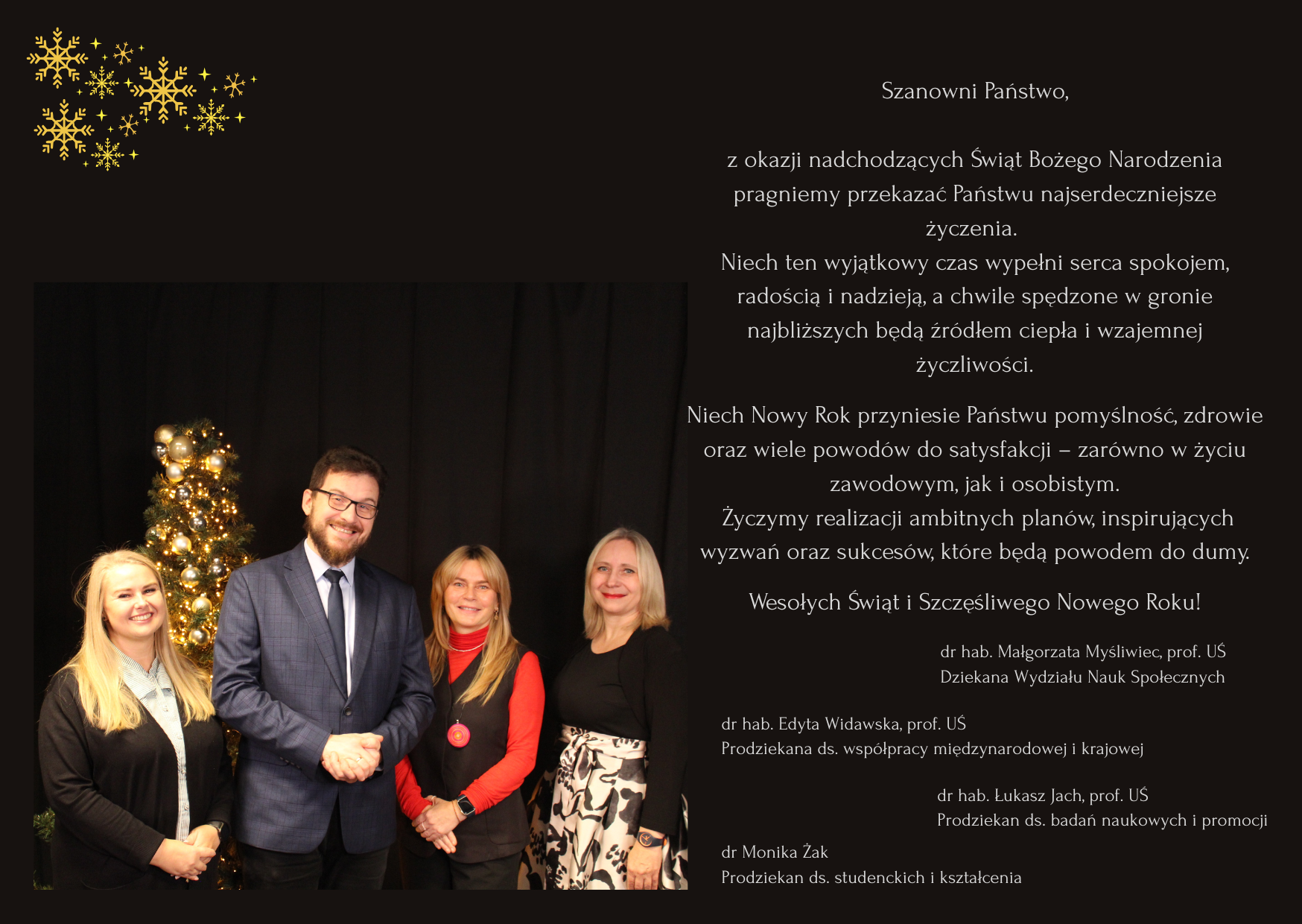 Władze Wydziału Nauk Społecznych