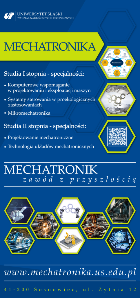 Plakat promujący kierunek Mechatronika
