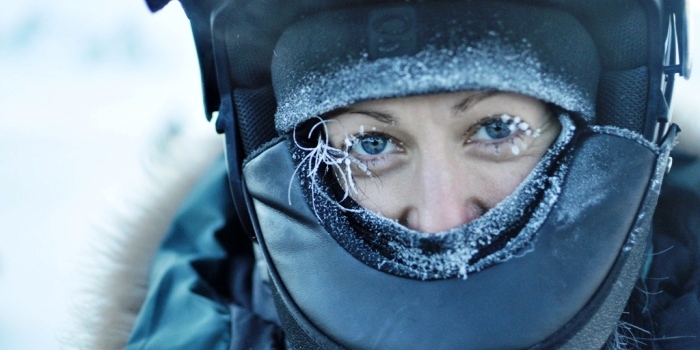 A girl on Spitsbergen 