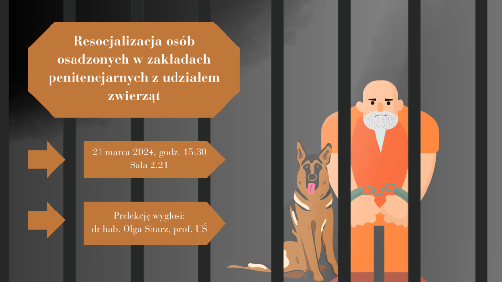 plakat z więźniem w pomarańczowym kaftanie