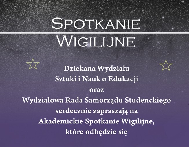 Wydziałowe Spotkanie Wigilijne-plakat