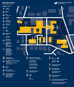 Mapa kampusu w Cieszynie