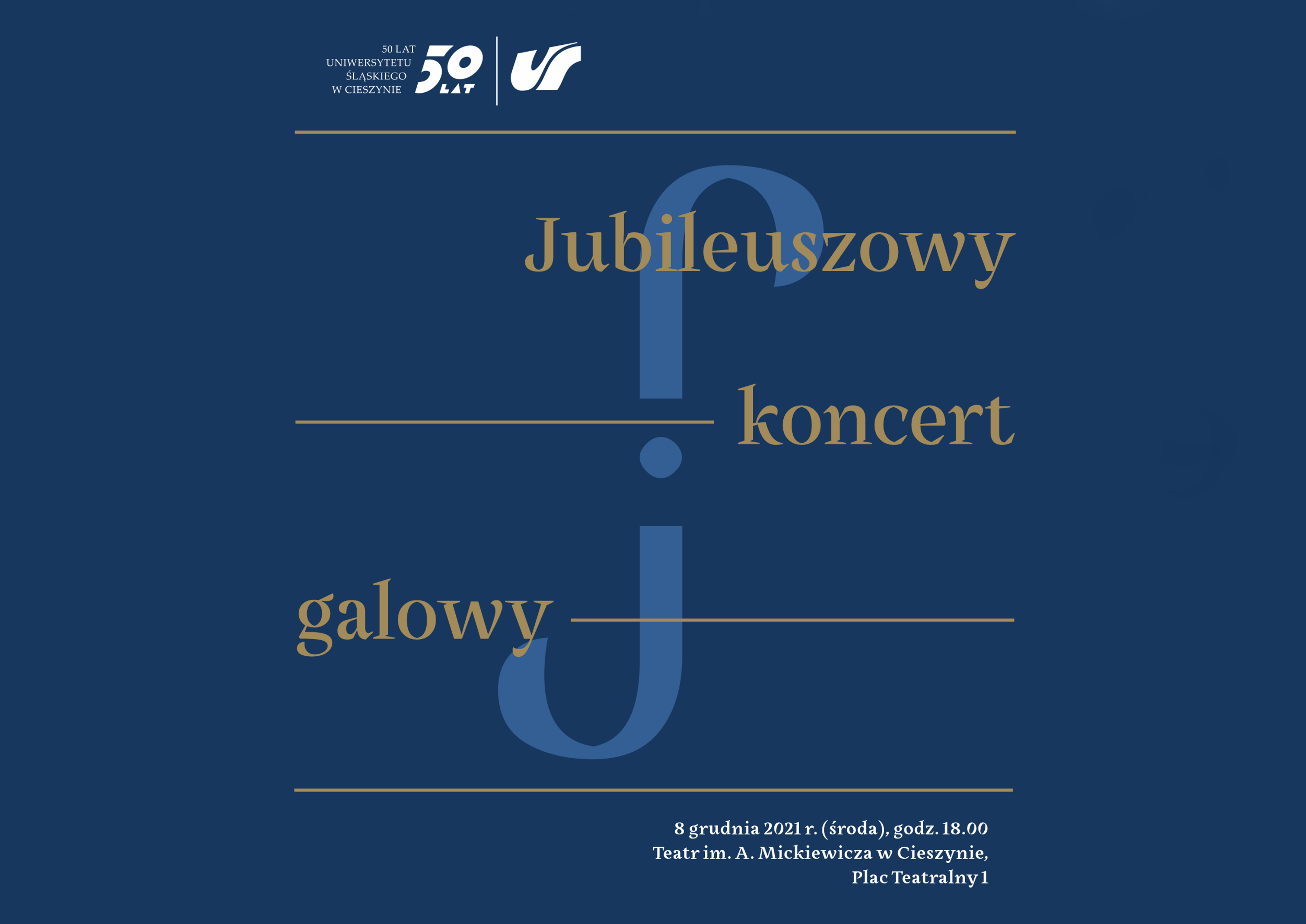 Plakat napis- Jubileuszowy koncert galowy